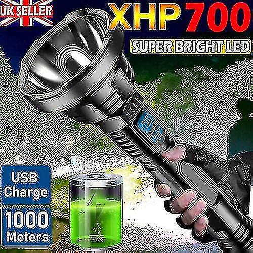 1200000lm Led zaklamp Super Bright Torch USB oplaadbare lamp high powered