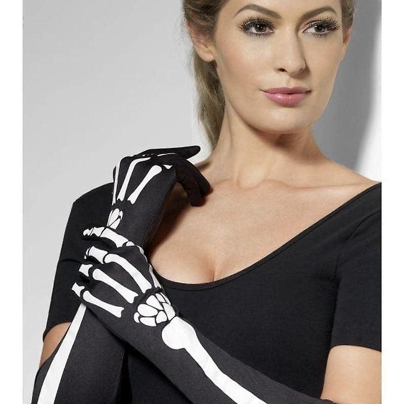 Skeleton Gloves Adult Black 28416