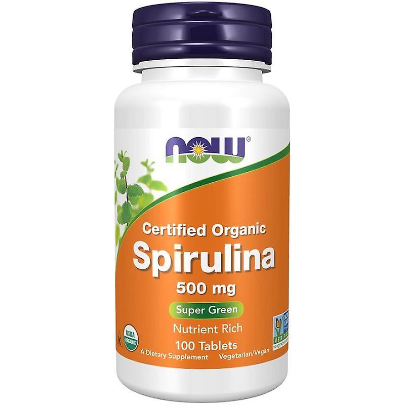 NOW Foods Spirulina Organic 500mg Tablets 100