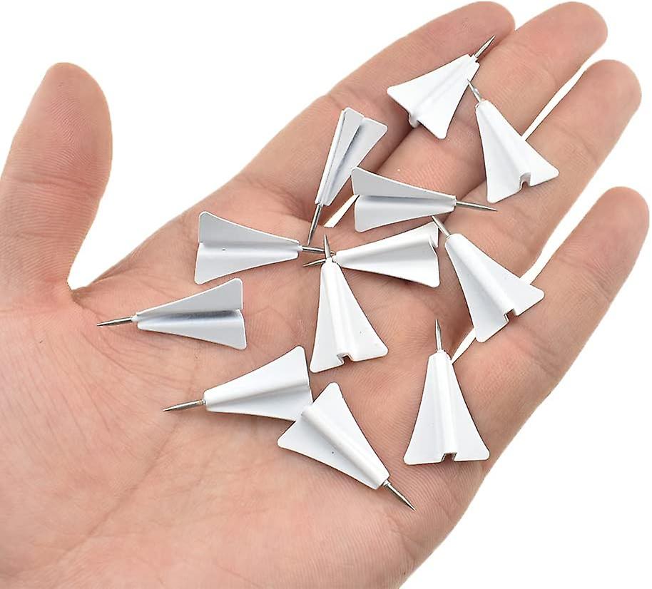 12pcs Plane Creative Push Pins Thumb Tack Nail Stud Press Smoothly Hold Firmly Leave Small Hole Lon