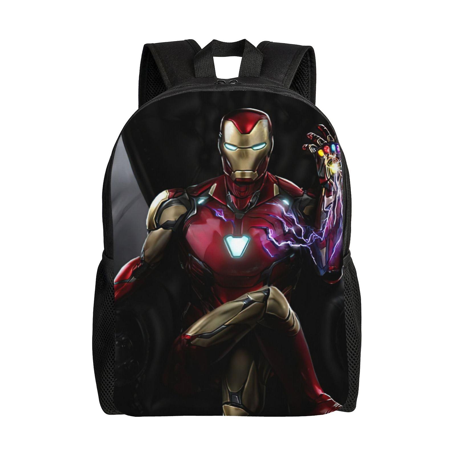 Iron Man Backpack, Travel Laptop Backpack, Water Resistant College School Computer Bag, Durable