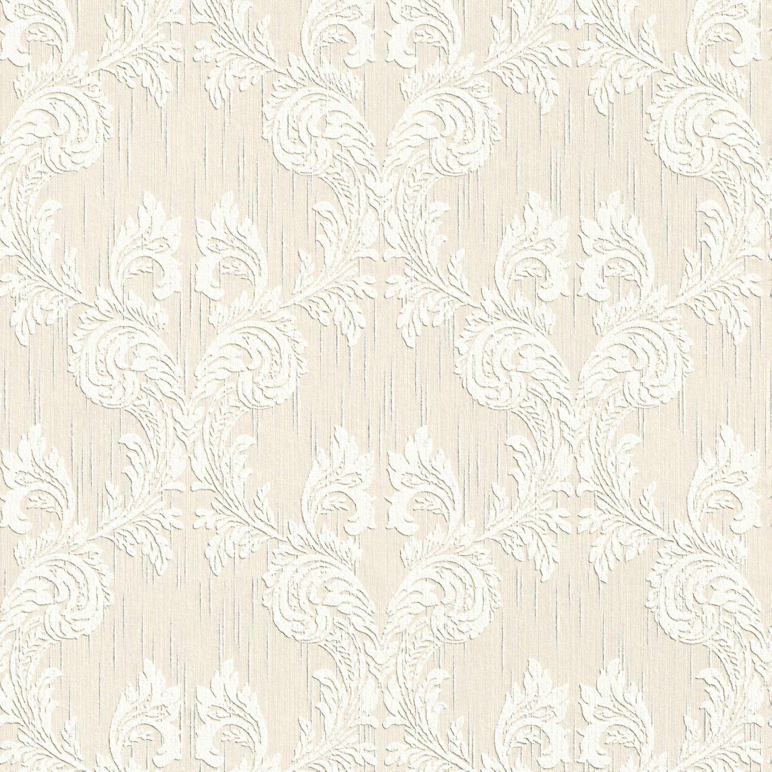 Textiel look behang Profhome 956307-GU textiel behang gestructureerd in textiel look mat crème beige 5,33 m2