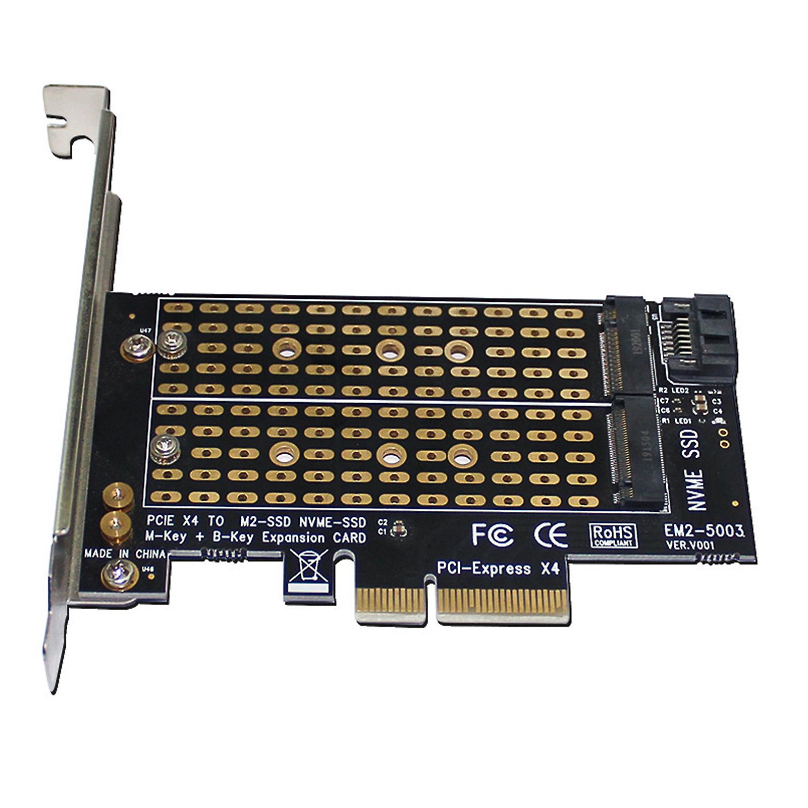 GV02 Express Card M/B Key M.2 NVME/NGFF to PCI-E 3.0 X4 SSD Expansion Board Adapter Computer Accessories