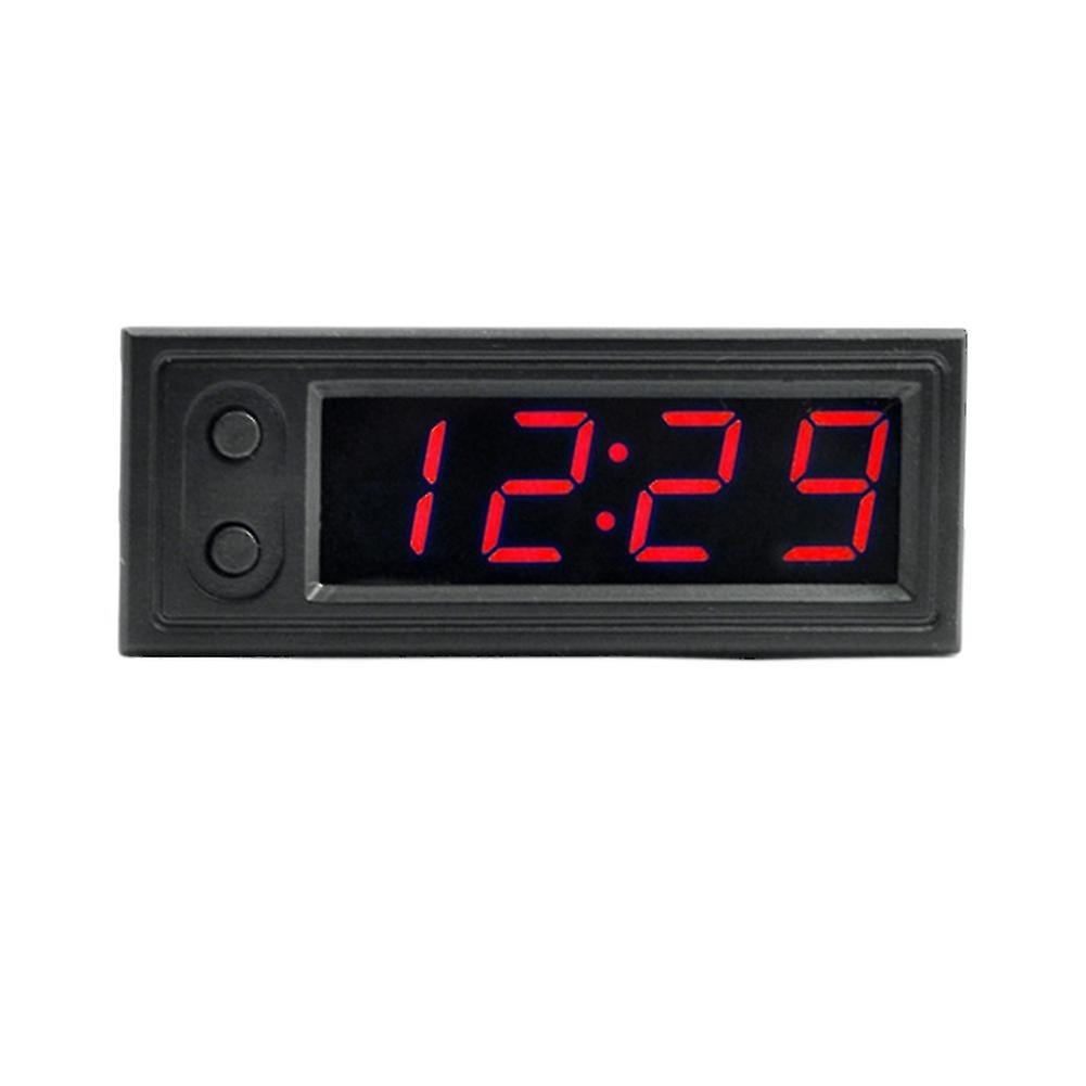 3 In 1 Car Temperature Clock High Precision Electronic Clock Voltmeter Luminous Digital Temperature 