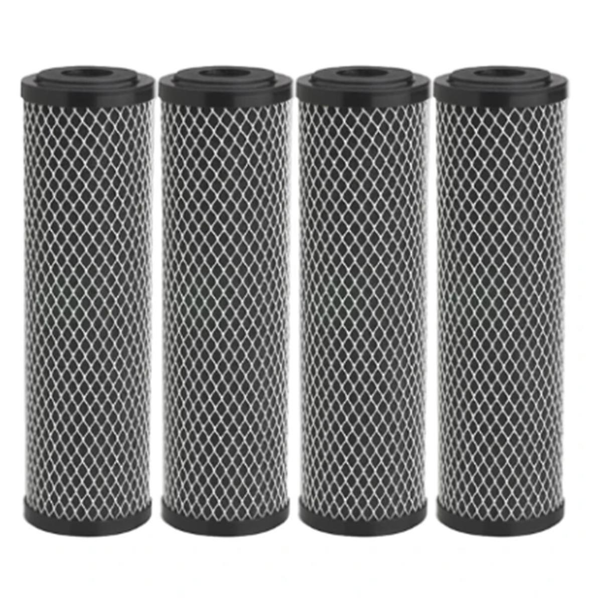 4Pcs Carbon Water Filter 10-Inch Standard Whole House Carbon Wrap Sediment and Taste & Odor Replace