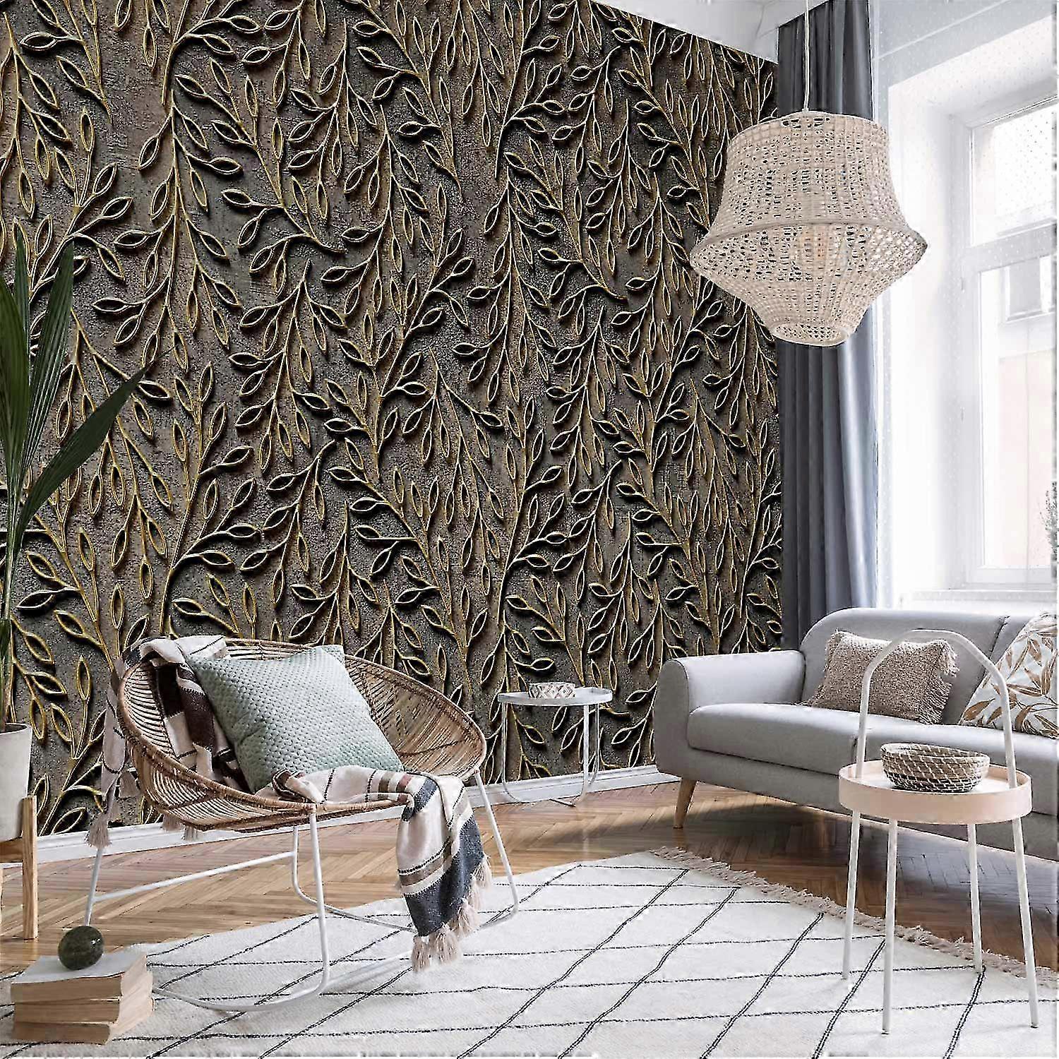 Mural de Parede Autoadesivo - Decorações Douradas