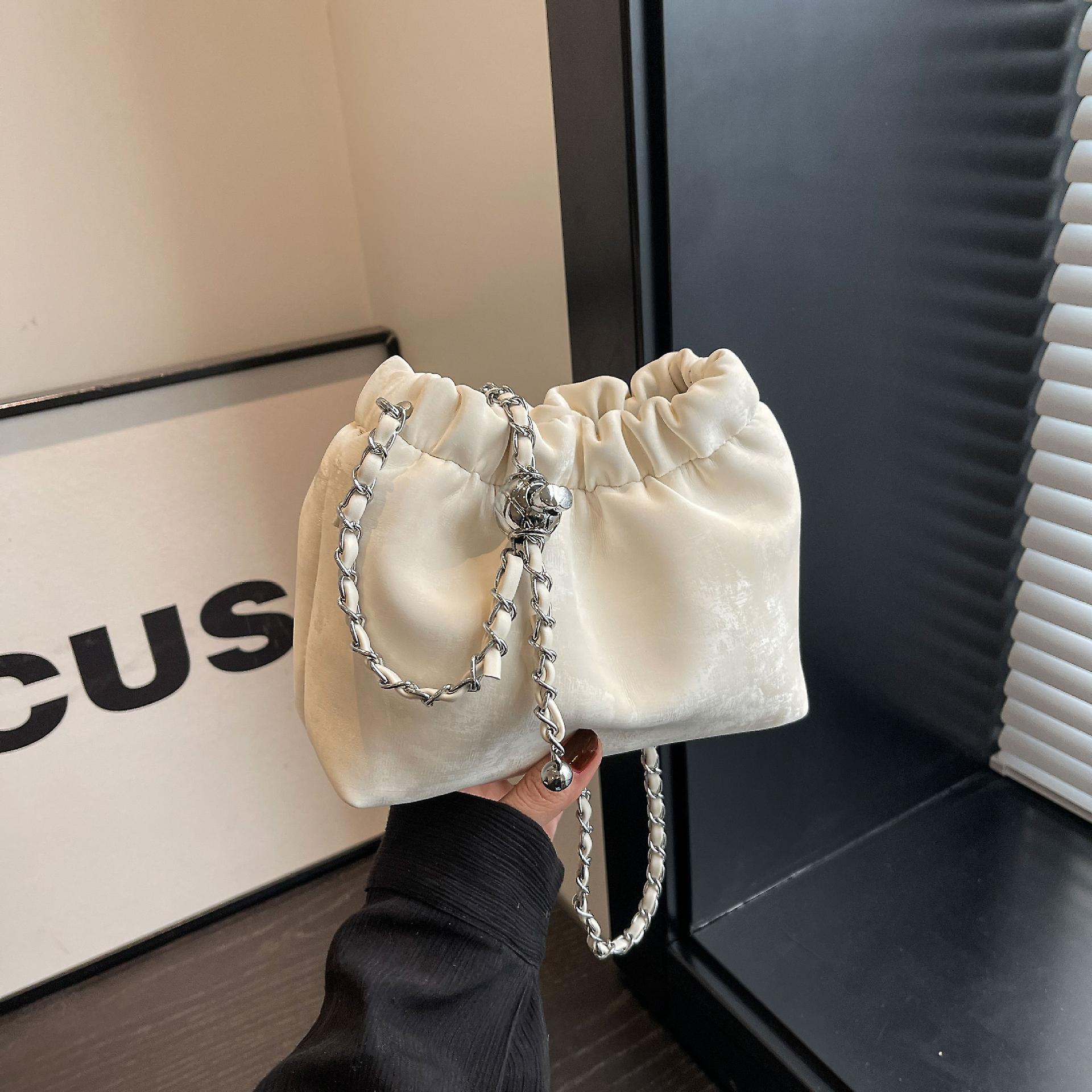 Niche shoulder bag 100 chain crossbody bucket bag