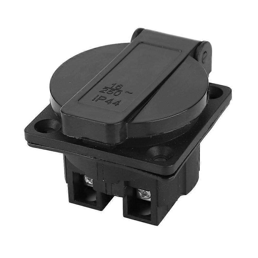 Industrial Waterproof Black German Style Socket for Generator 250V 16A