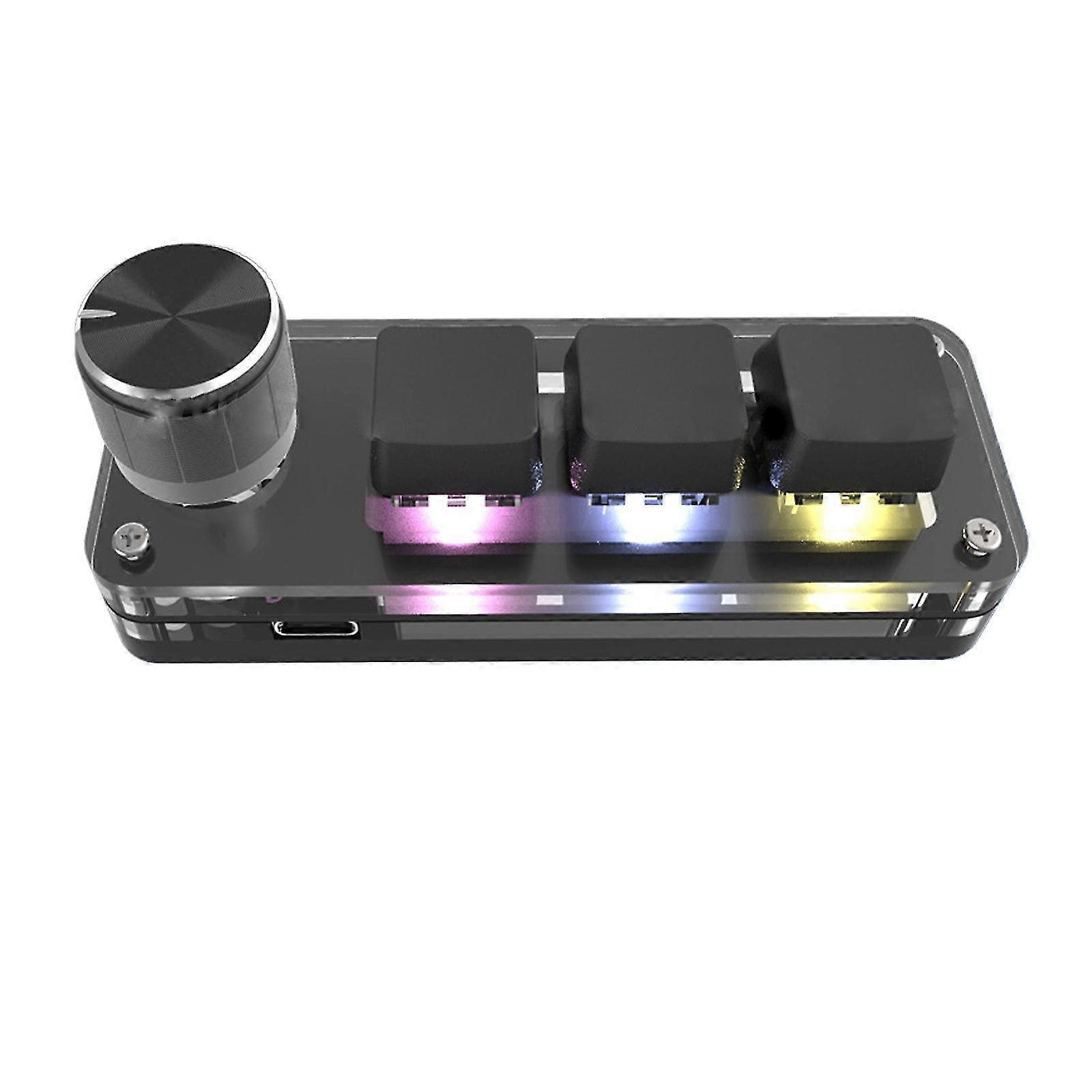 3 Keys Knob Rgb Gaming Keyboard Programming Keypad Mini Mechanical Keyboard Custom Keyboard macro K