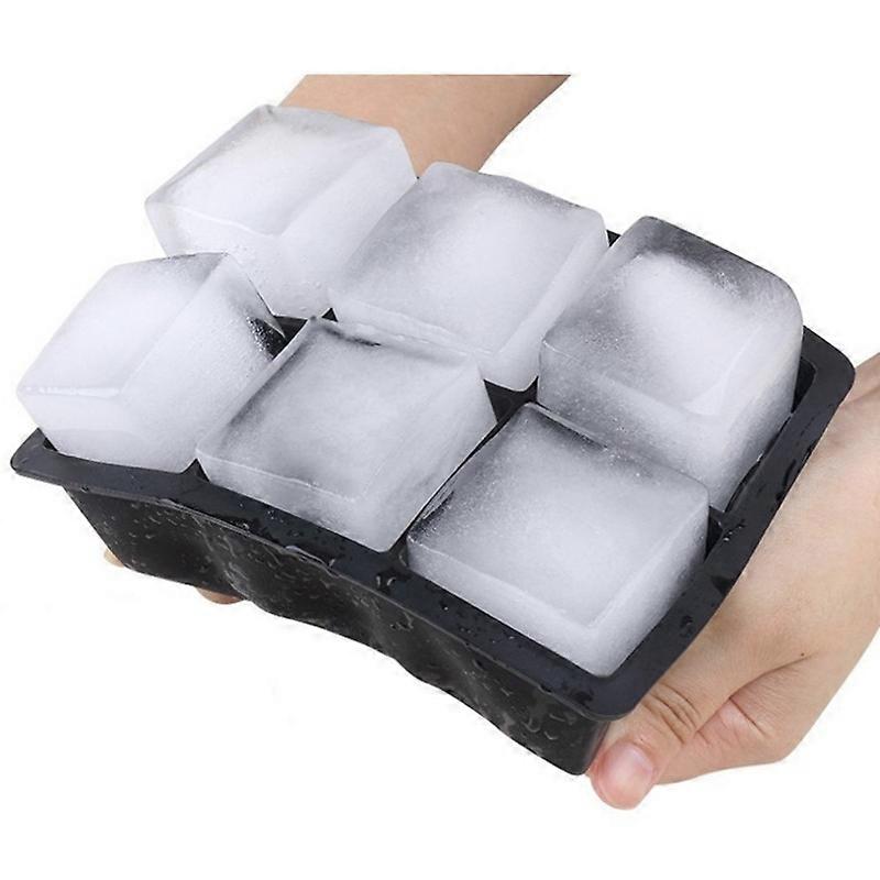 2pcs (black)Silicone ice cube molds, 1 spherical mold (18 x 12.5 x 5cm)