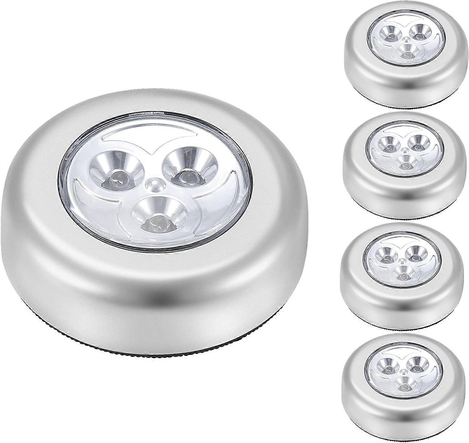 5 sets of IPOW LED battery-powered wireless night light stick to gently touch the lamp stick to push the lamp, which is used for closet, cabinet, coun