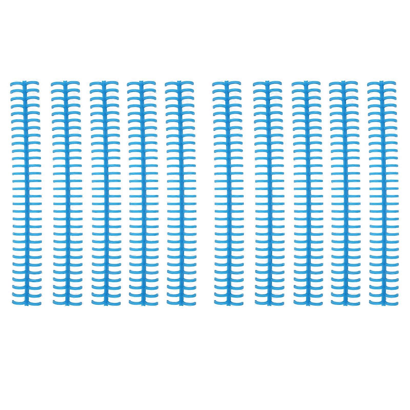 10Pcs Binding Spines Spirals Coils Combs 30 Holes Plastic Strip for Loose Leaf 1/2in Diameter Blue