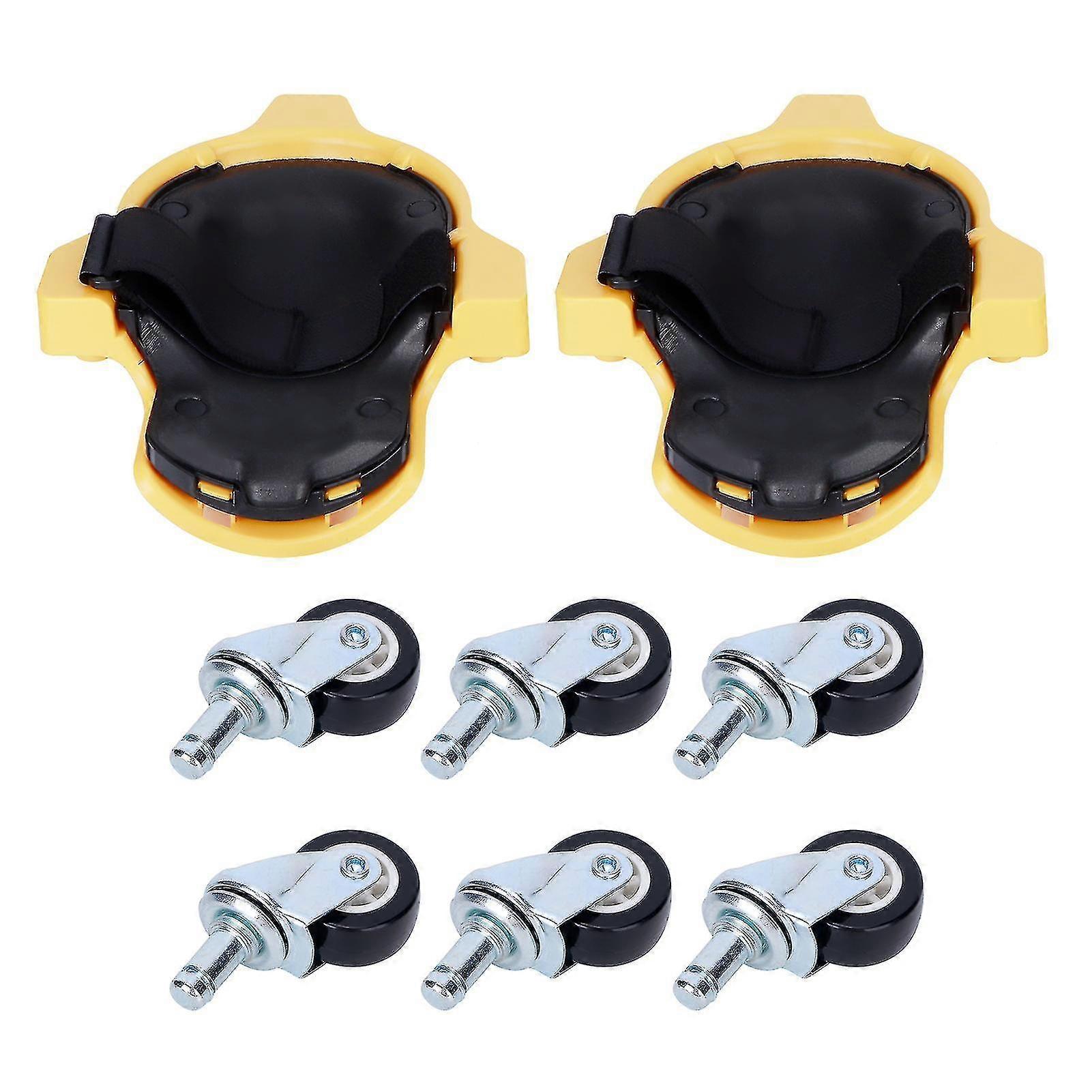 Garden Supply - 2Pcs Multifunction Kneeling Cushion Pad with Wheels