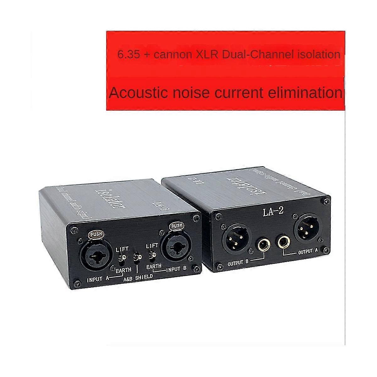 La-2 Audio Signal Isolator 6.35 Xlr Head Mixer Audio Current Acoustic Noise Filter Remover
