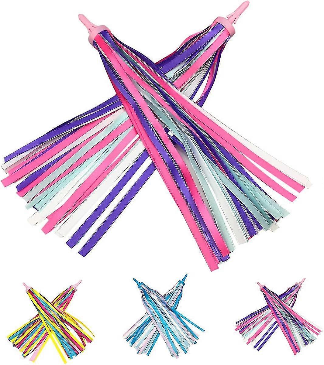 1 Pair Handlebar Fringe Streamer Tape for Children's Bicycle, Scooter Bicycle Grips Ribbon-Yvan