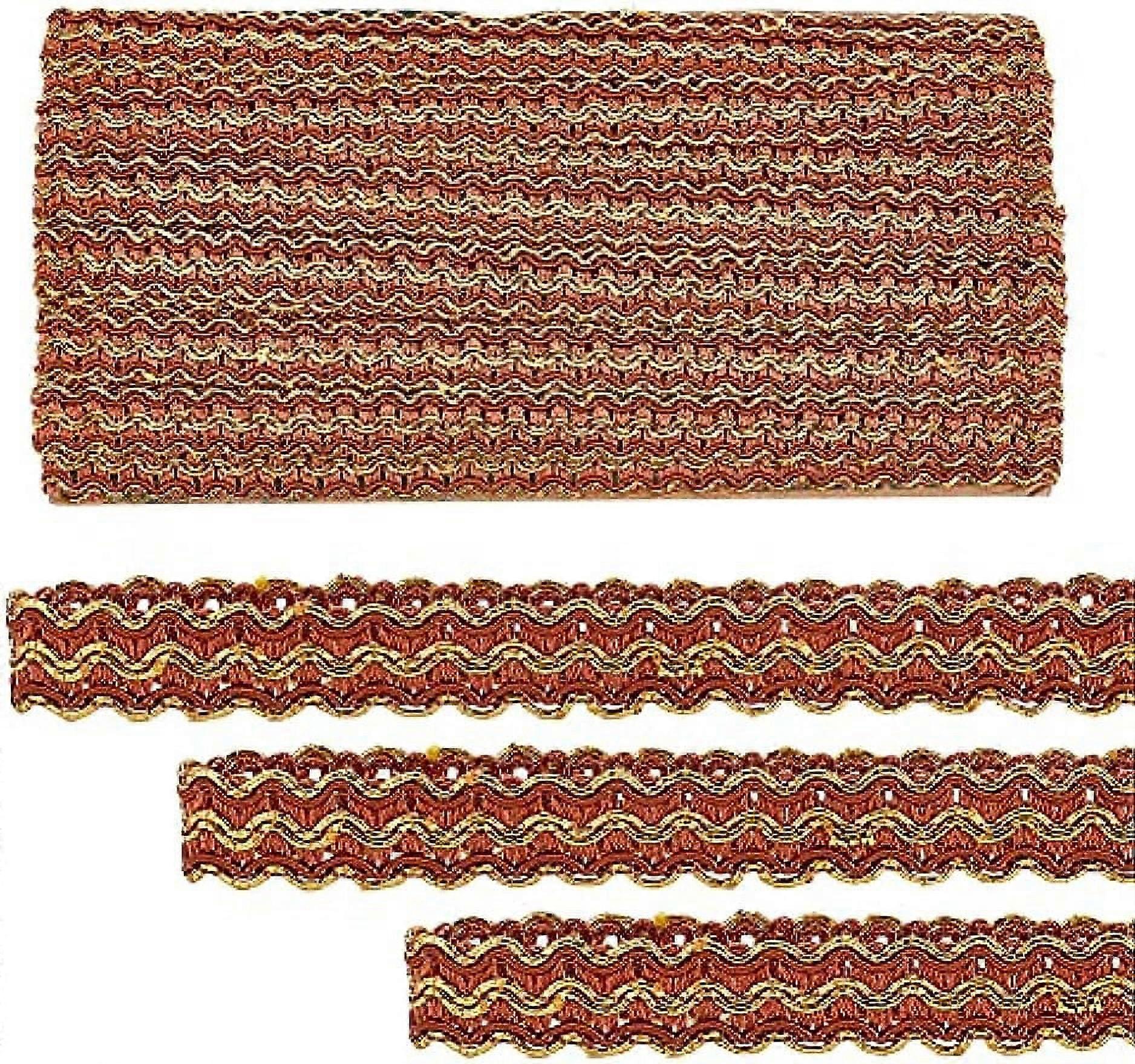 15 Yards Metallic Gimp Braid Trim 15mm Filigree Corrugated Lace Ribbon Gold Lining Craft Trim