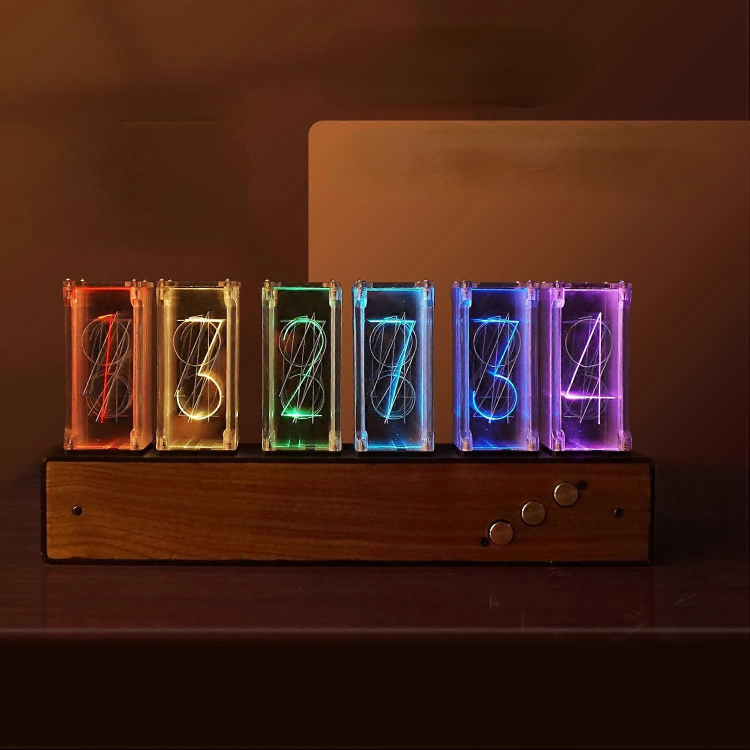 RGB Clock LED Desk Clock Luminous Desktop Digital Desk Clock