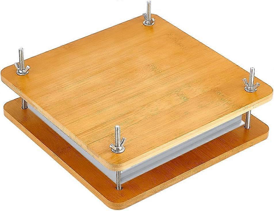 Wood Bookbinding Press Flower Press Square Book Press Machine Flat Paper Press Machine for Handmade DIY Bookbinding Supplies and Flower Press Brownish
