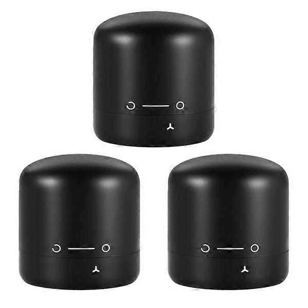 3x Stopper for Wine Bottle Black