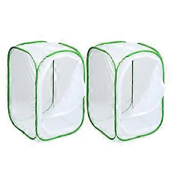 2-pack Insect And Butterfly Habitat Cage Terrarium Pop-up Butterfly Enclosure (2 X 15.7 X 15.7 X 23