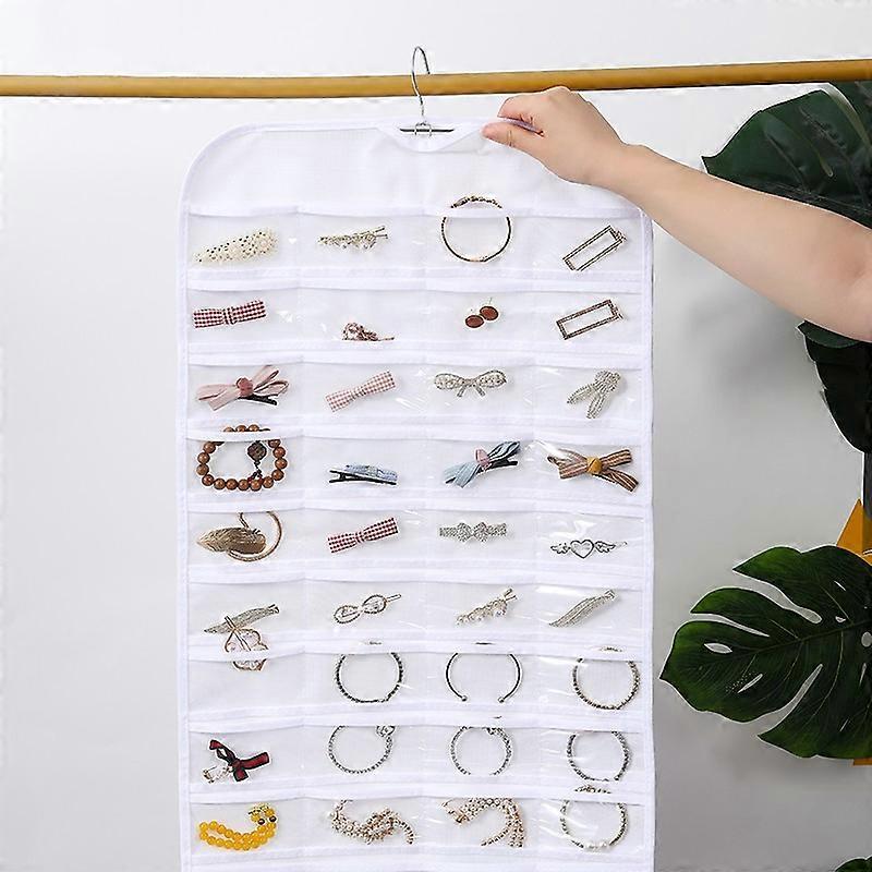 شنقا منظم المجوهرات، الملحقات المنظم، قماش الطبيعية Ultra 80 منظم الجيب لعقد الجواهر (أبيض)