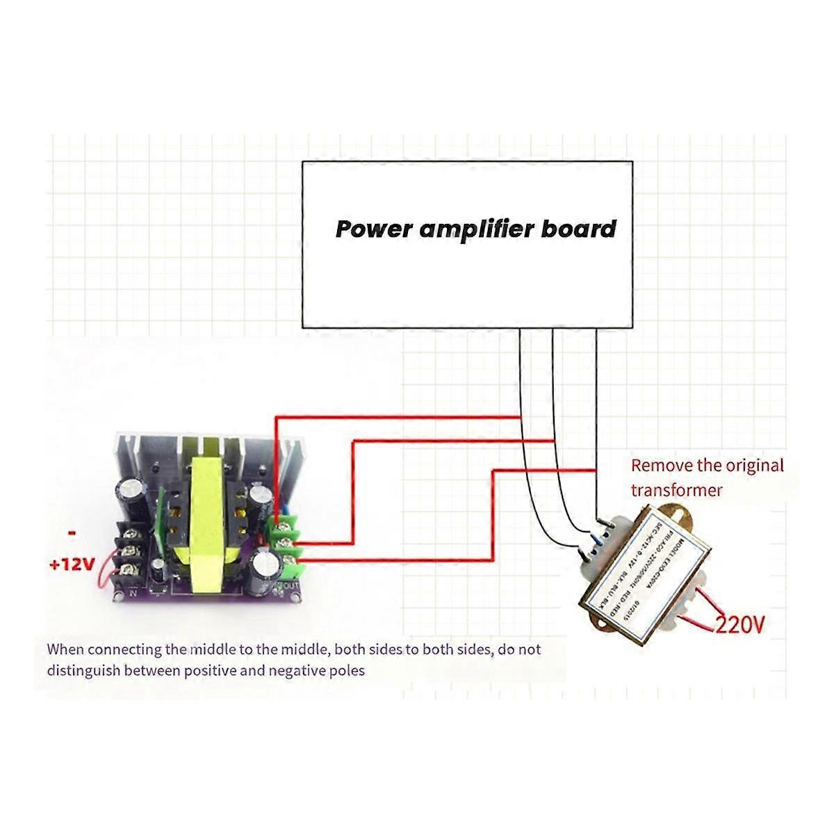 Audio Module Single DC 12V to  12V Subwoofer Car Audio Modification Amplifier Isolation Boost Dual Power Module