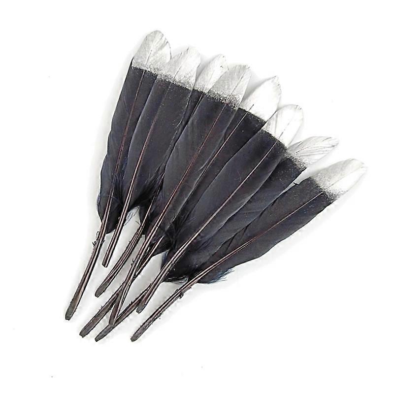 20Pcs μαύρα χρυσά φτερά χήνας Αξεσουάρ χειροτεχνίας πάπιας Plumas Δημιουργία κοσμημάτων DIY Διακόσμηση Γάμου Κεντρικά Τεμάχια