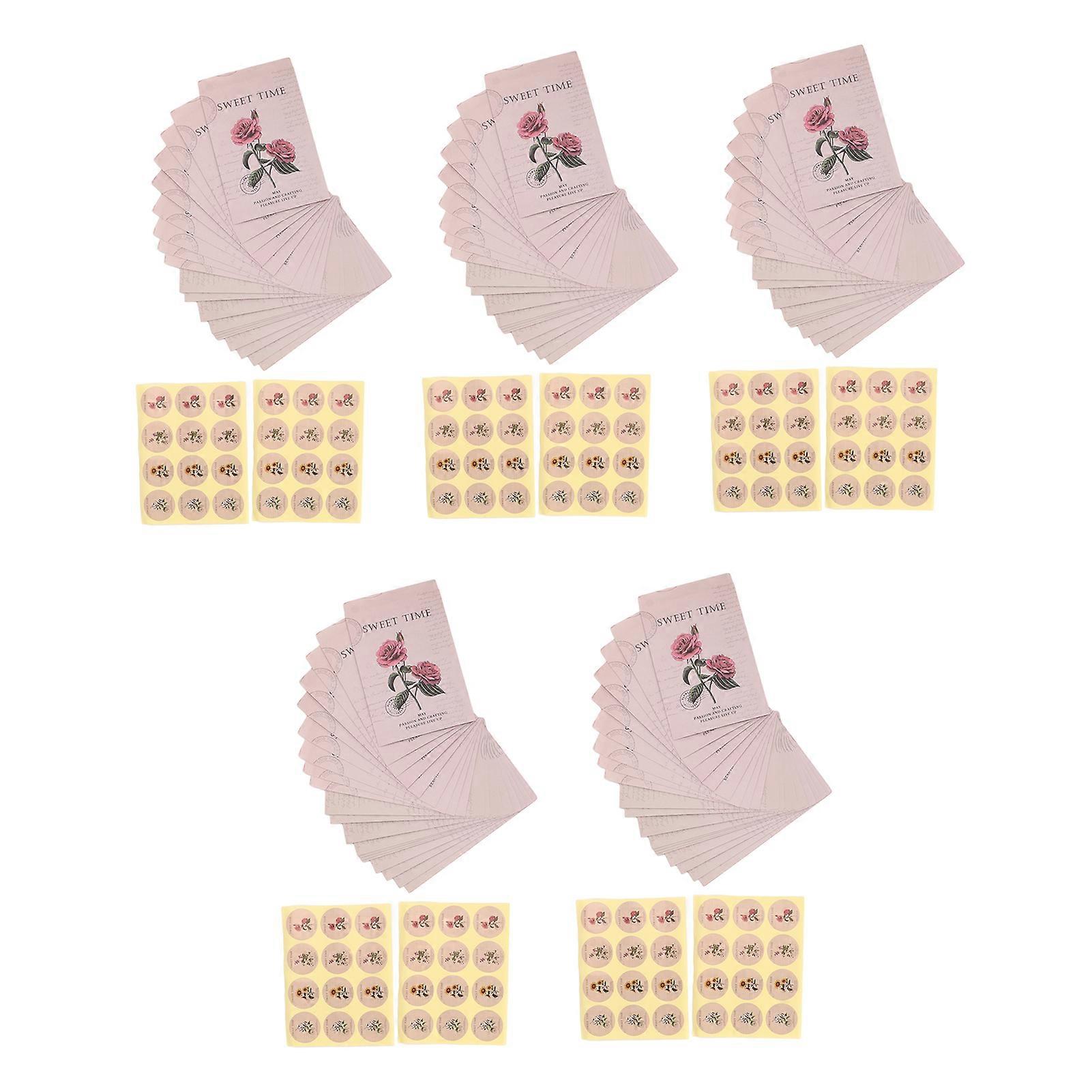 120Pcs Seed Envelopes Multifunctional Self Adhesive Packet Envelopes with Cute Flowers Stickers for Coin Storage