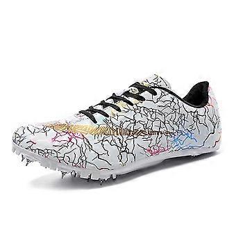 VXCDFR Track Spikes Shoes Athletic Sprint Men's Jumping Racing Training Sneakers Professional Field Distance Running Track & Field Shoes For Youth Breathable Lightweight, Black, 5.5 UK
