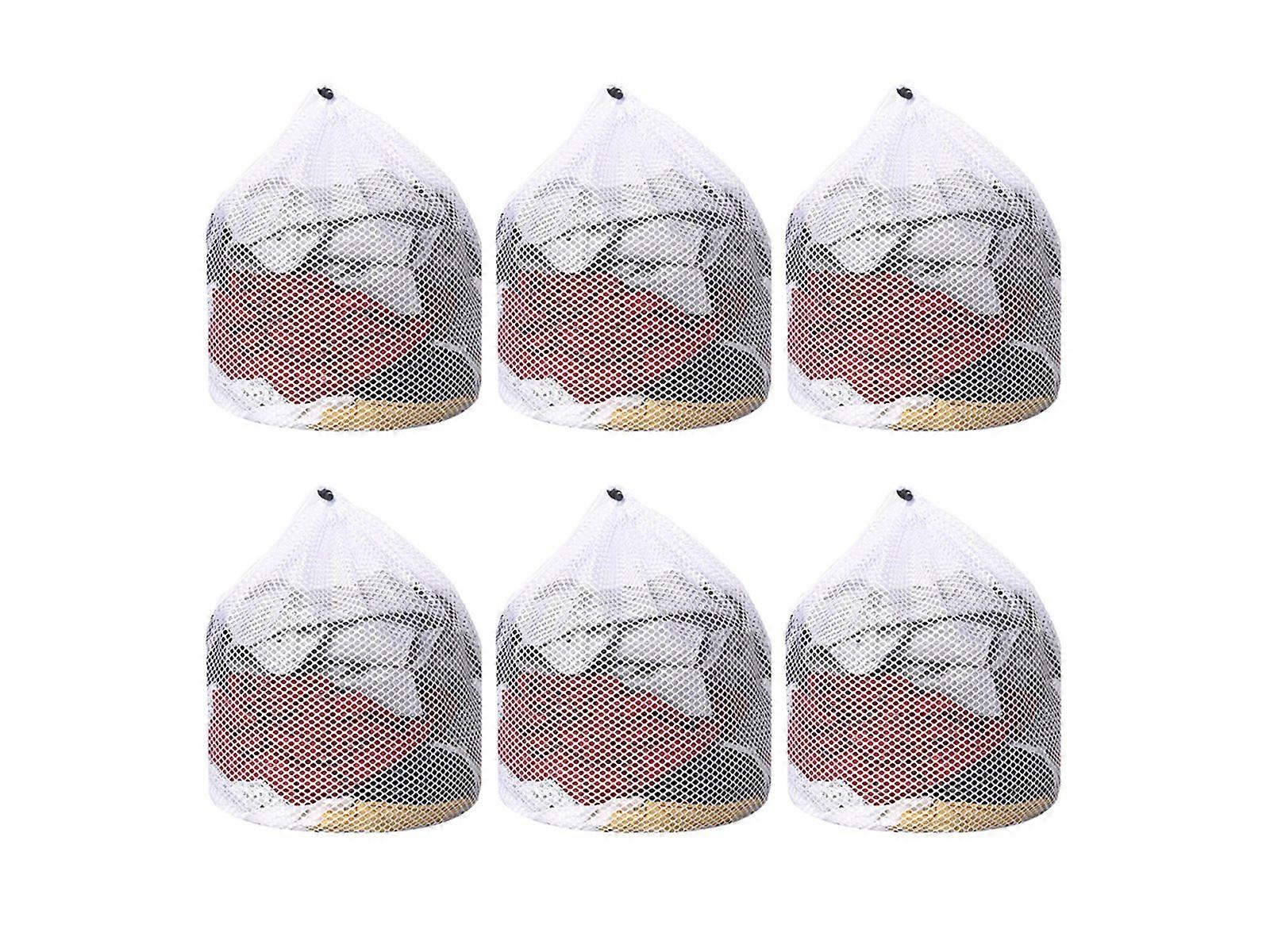6Pcs 50x70cm Mesh Laundry Bags with Drawstring Closure for Delicate Clothes