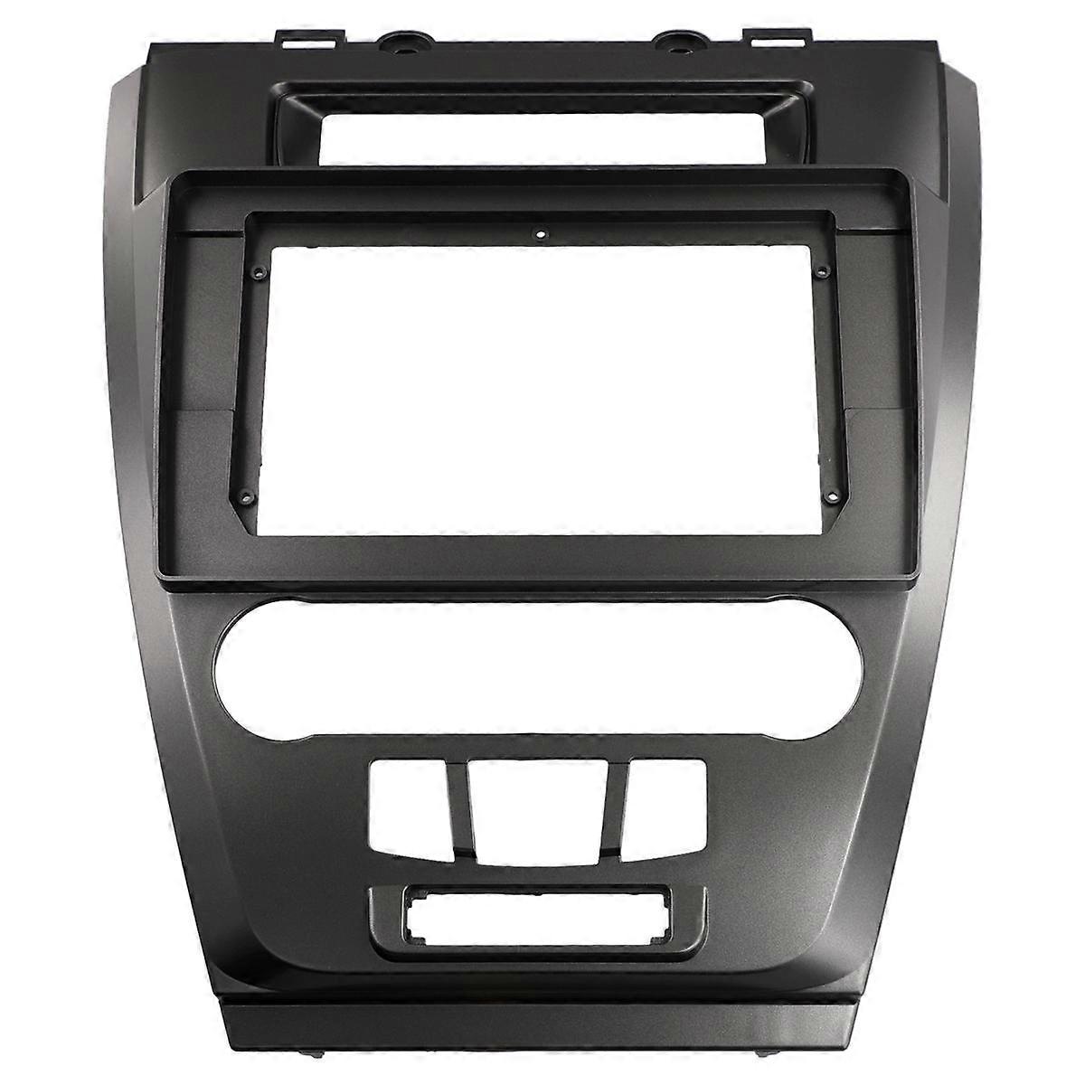 10.1 Car Radio Fascia Frame Adapter for 2009-2012 2 Din Dash Android Mp5 Panel Frame Kit Silver-Gra