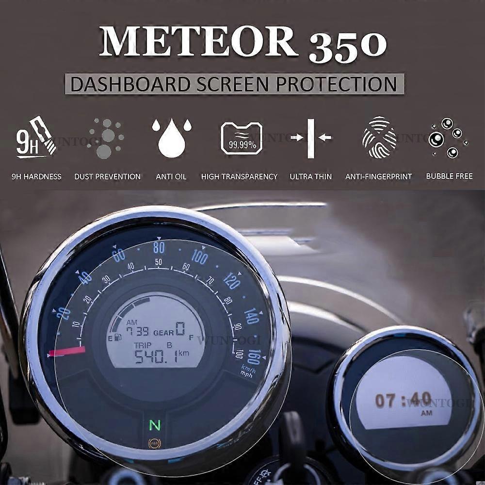 For Royal Enfield Meteor 350 2021 Motorcycle Anti-scratch Dashboard Screen Protection Meteor350 TFT LCD Protective Film