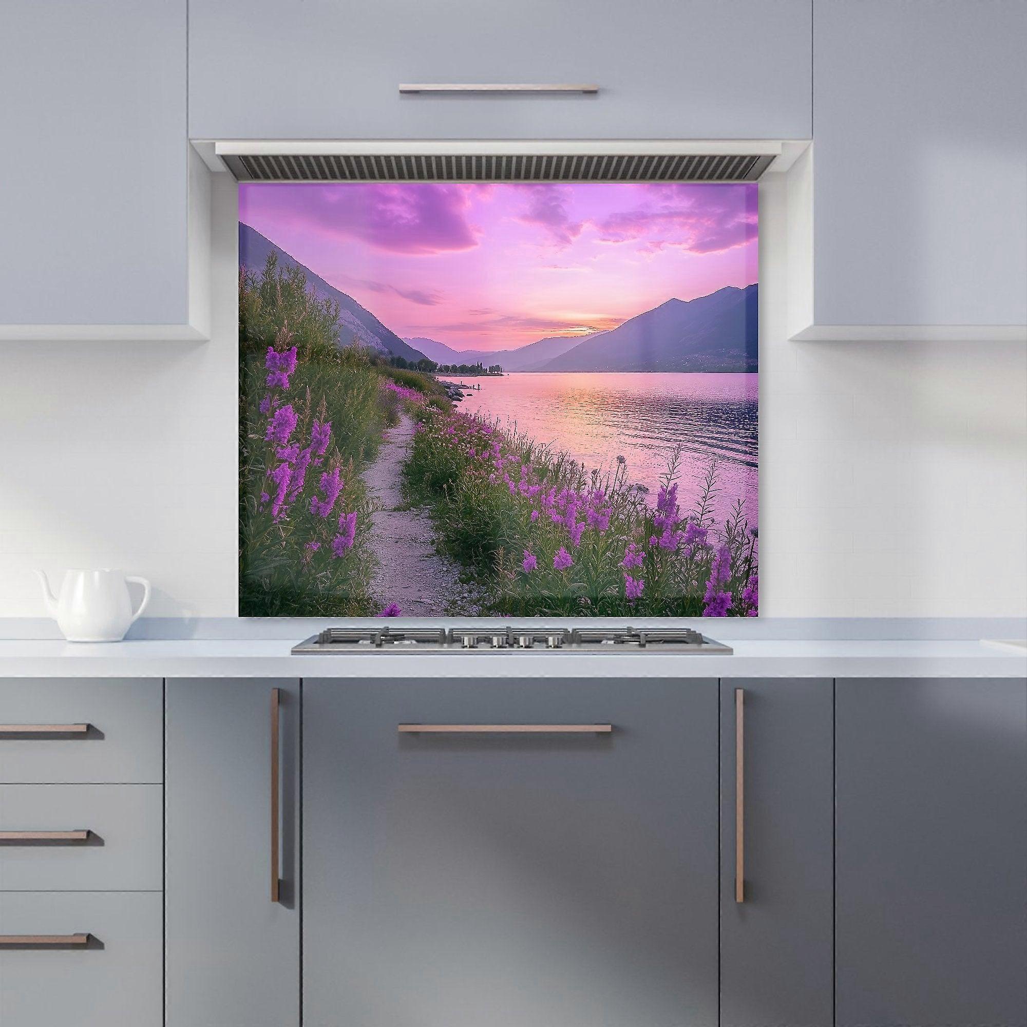 Twilight Path By The Lake Kitchen Splashback