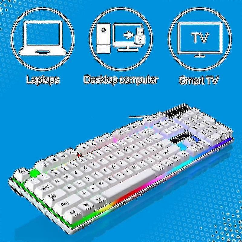 Computer Accessory Sets Zgb G21 104 Keys Usb Wired Mechanical Colorful Backlight Office Computer Keyboard Gaming