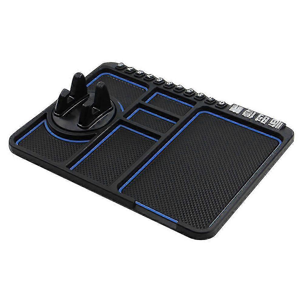 Car Dashboard Anti Slip Mat Pad Gps Mobile Phone Holder Stand Number Plate Accessories-color:blue