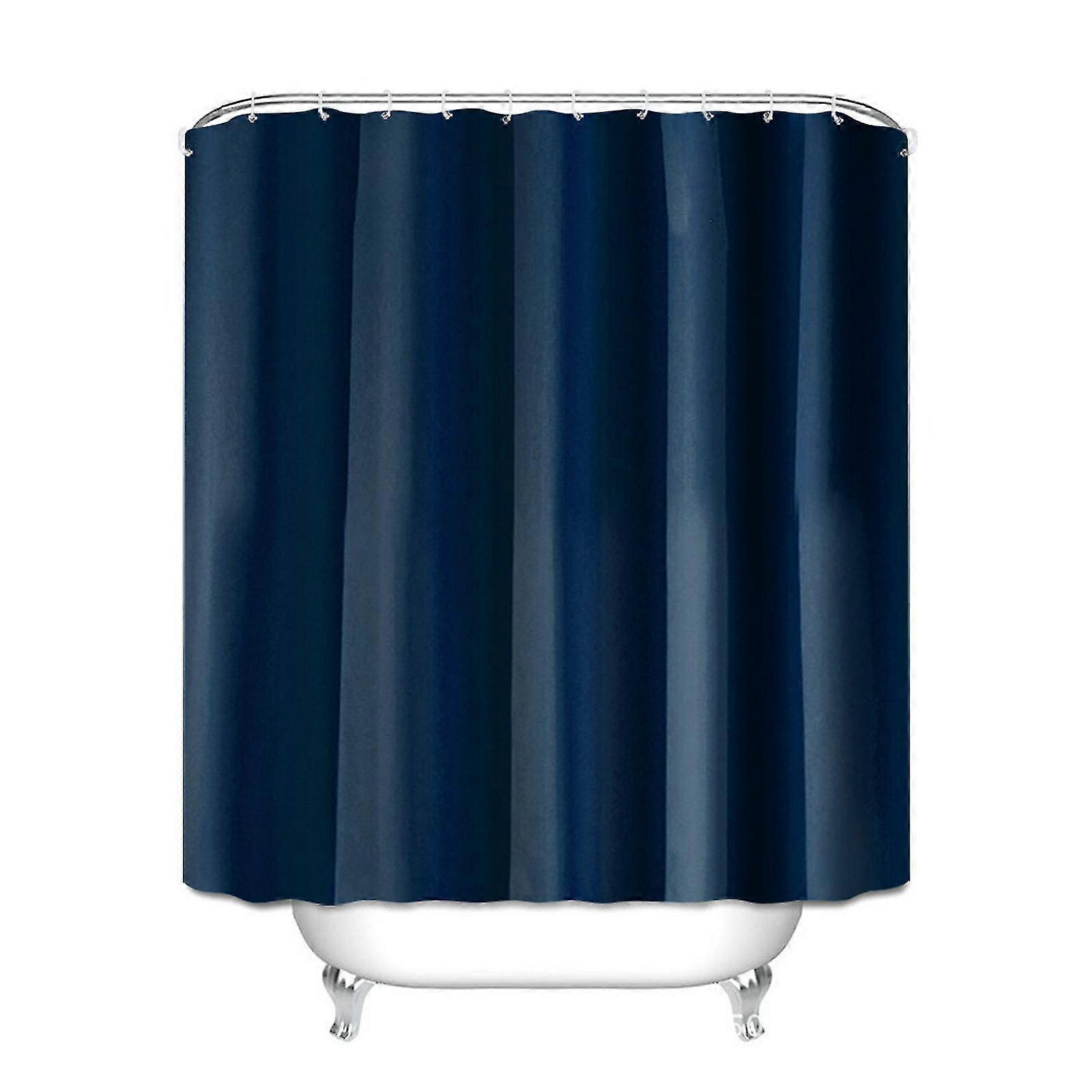 Polyester Waterproof Shower Curtain Solid Color Bathroom Shower Curtain