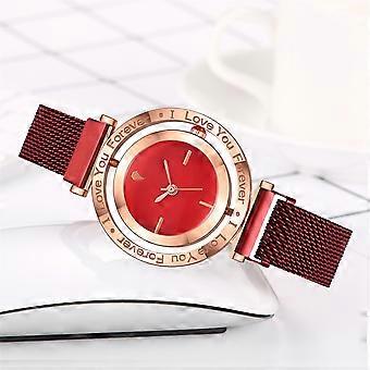 Jeg elsker dig Forever smykker rustfrit stål Strap Kvinders Kvarts Gift Watch
