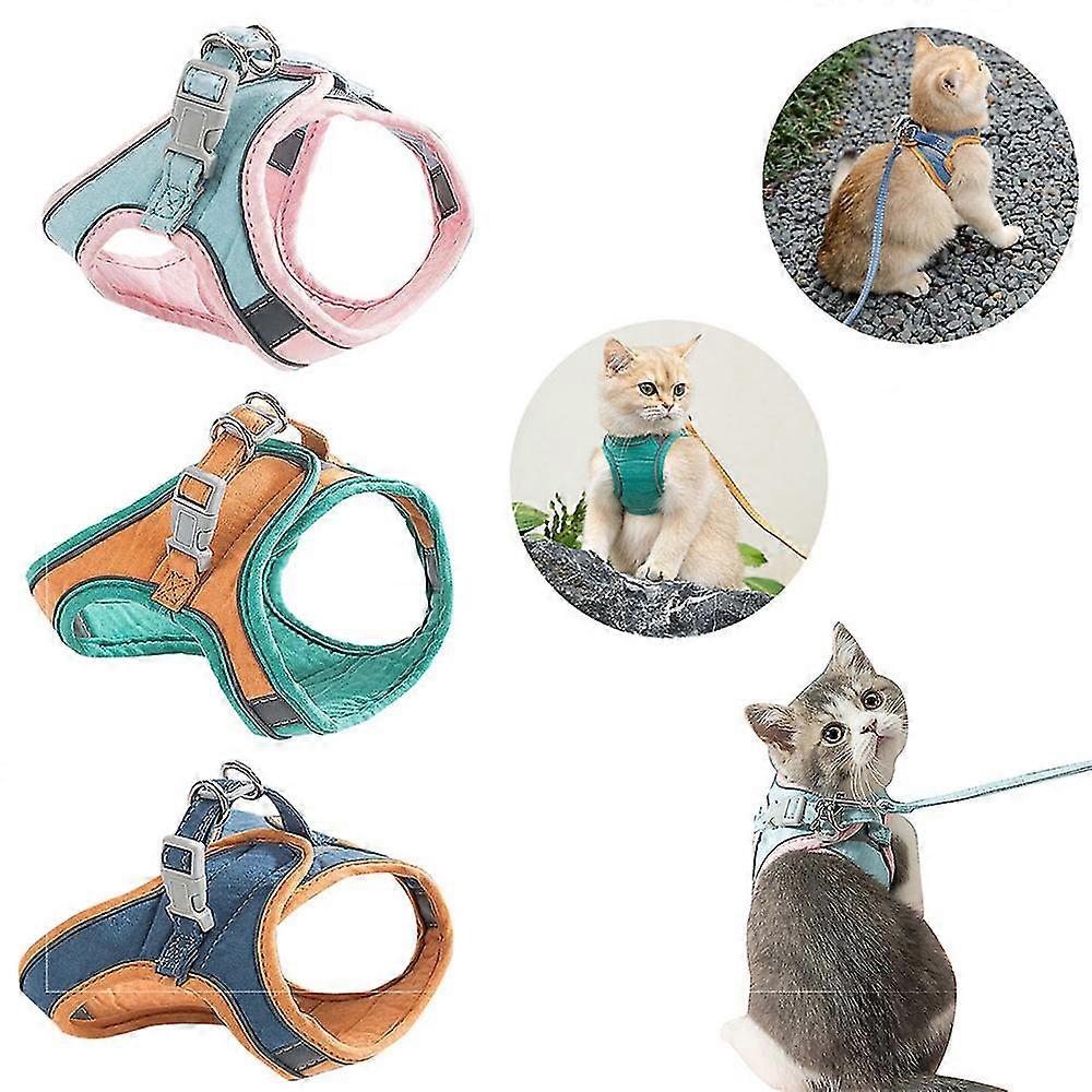 Cat Harness And Leash Set Ultra-light Kitten Collar Soft And Comfortable Cat Walking Jacket