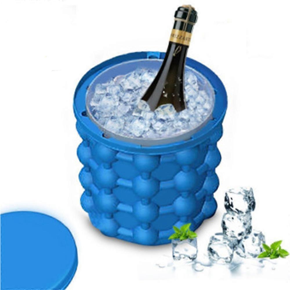 Large Ice Cube Maker Silicone Wine Ice Bucket