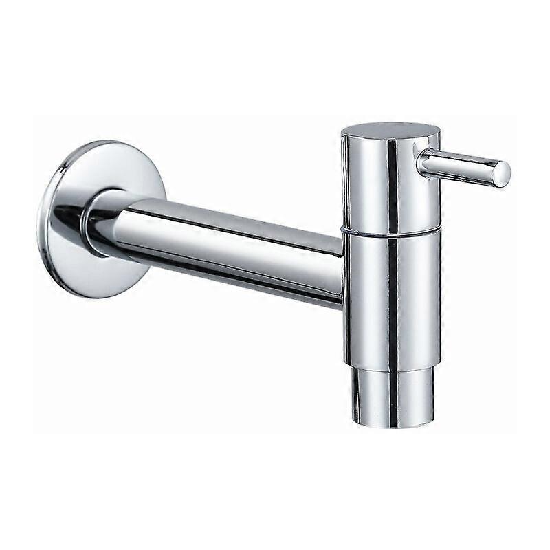 Robinet mural en cuivre pour eau froide, vier, vadrouille, robinet de machine laver, robinet de jardin, chrom