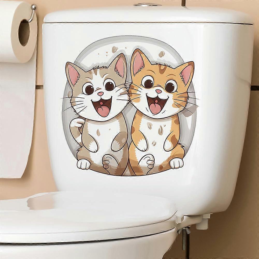 Funny Bathroom Accessories 3D Funny Animal Toilet Stickers - Removable Cat  \u0026 Squirrel Decals For Bathroom Decor (2 Pack) Funny Toilet Seat Cover, image size:1000x1000