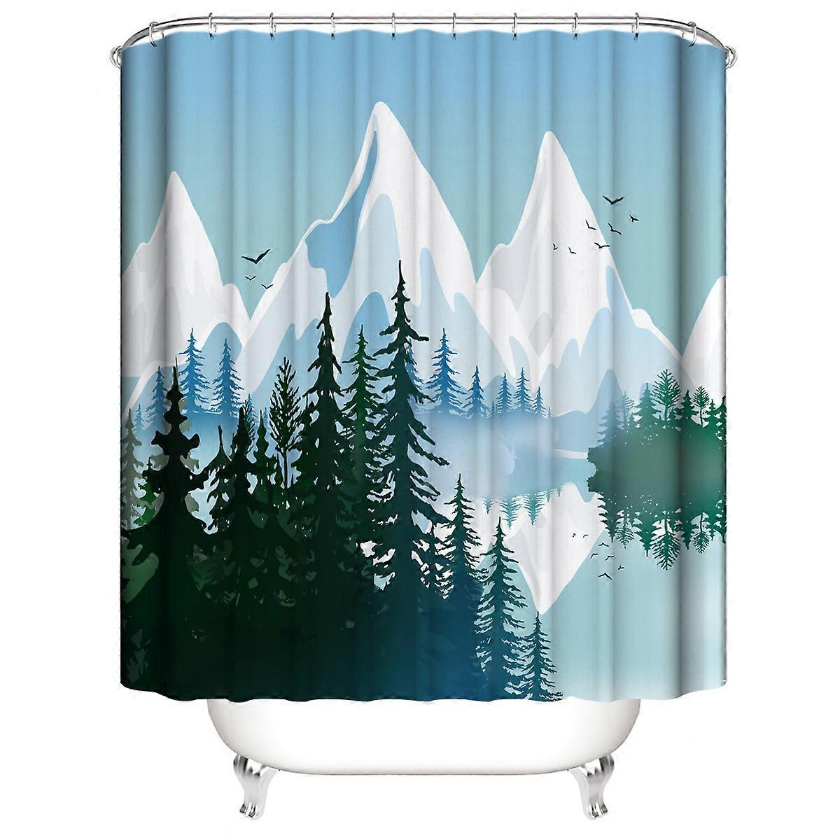 Snow mountain,shower curtain,waterproof and mildew-proof,180*180cm
