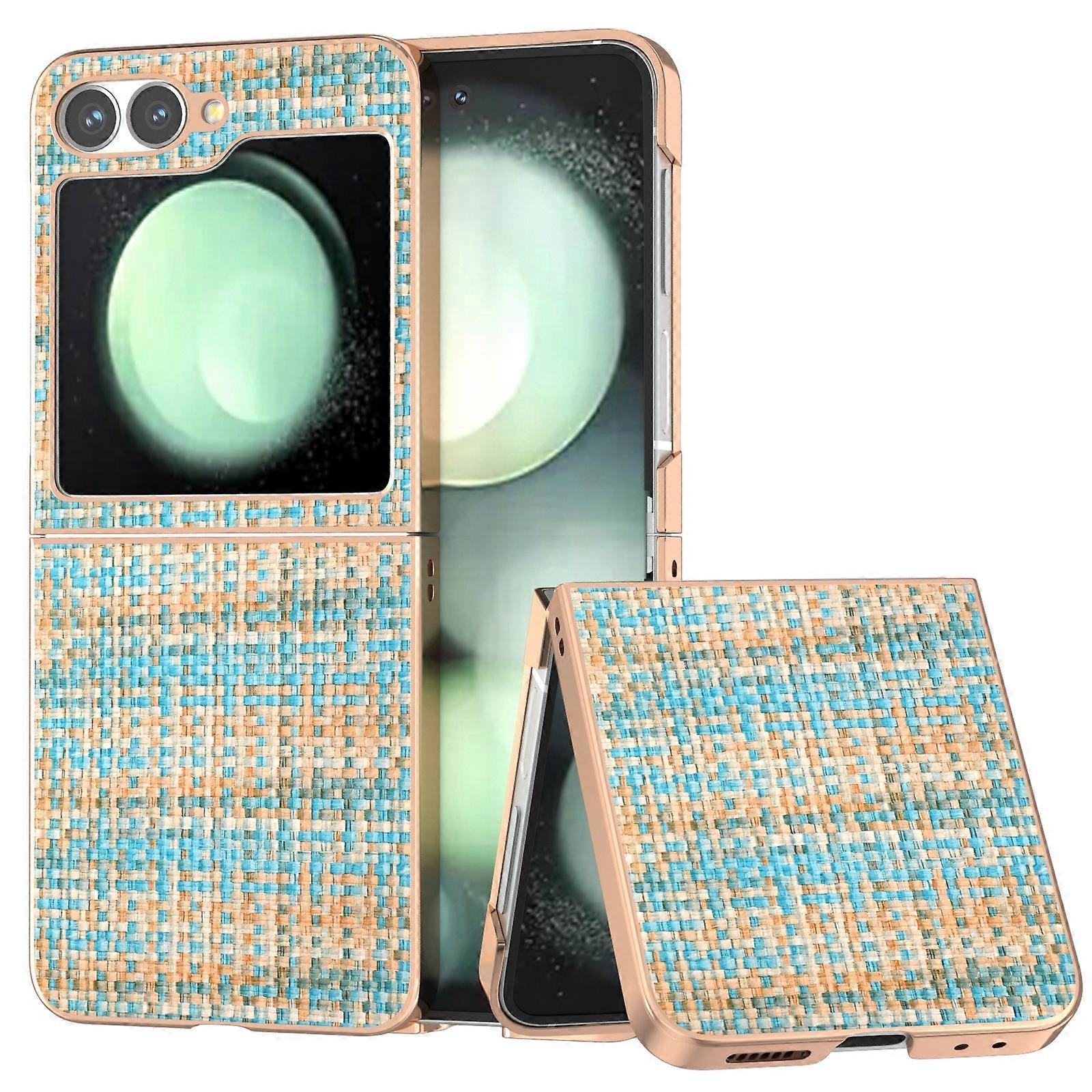 Plating Color Lattice Phone Case For Samsung Galaxy Z Flip6