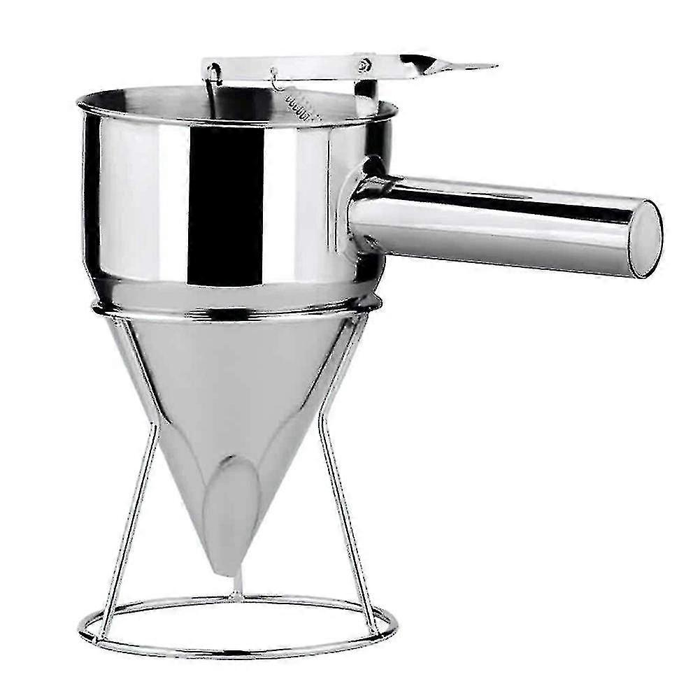 Stainless Steel Donut Cupcake Batter Dispenser Funnel Pancake Maker Helper Rack
