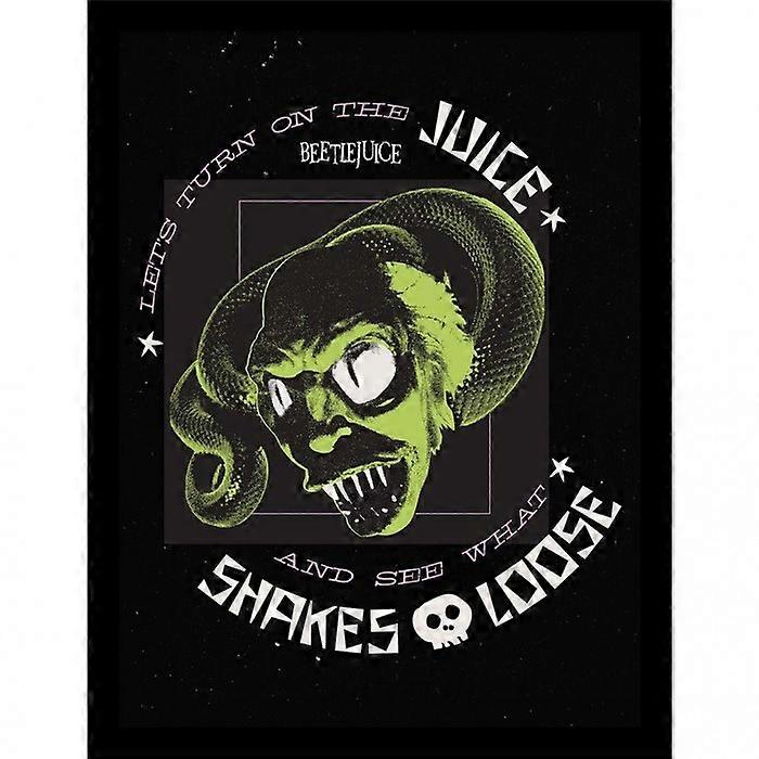 Beetlejuice Let's Turn On The Juice Framed Poster