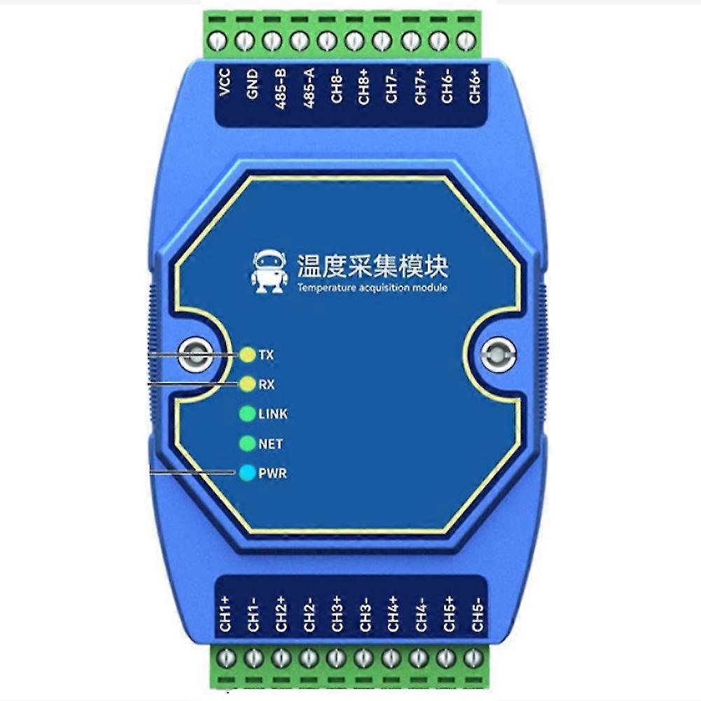 8-Wege-Temperaturerfassungsmodul Modbus Rs485 Pt100 Rtd Gateway Watchdog Dns Industrial