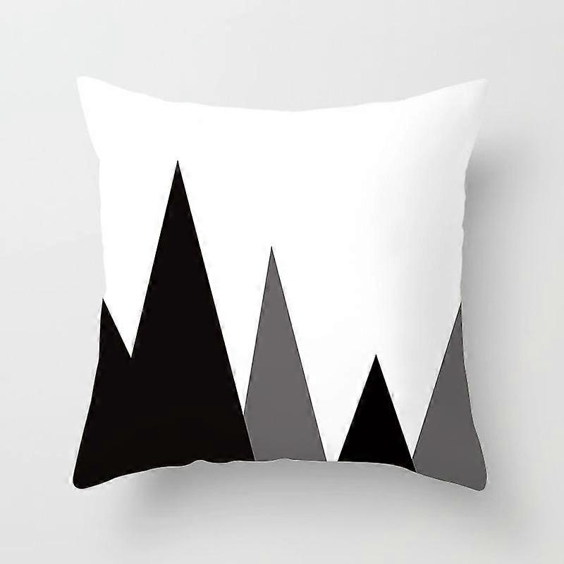 Black and White Geometric Decorative Pillowcase Polyester Pillowcase Striped Geometric Pillowcase Su