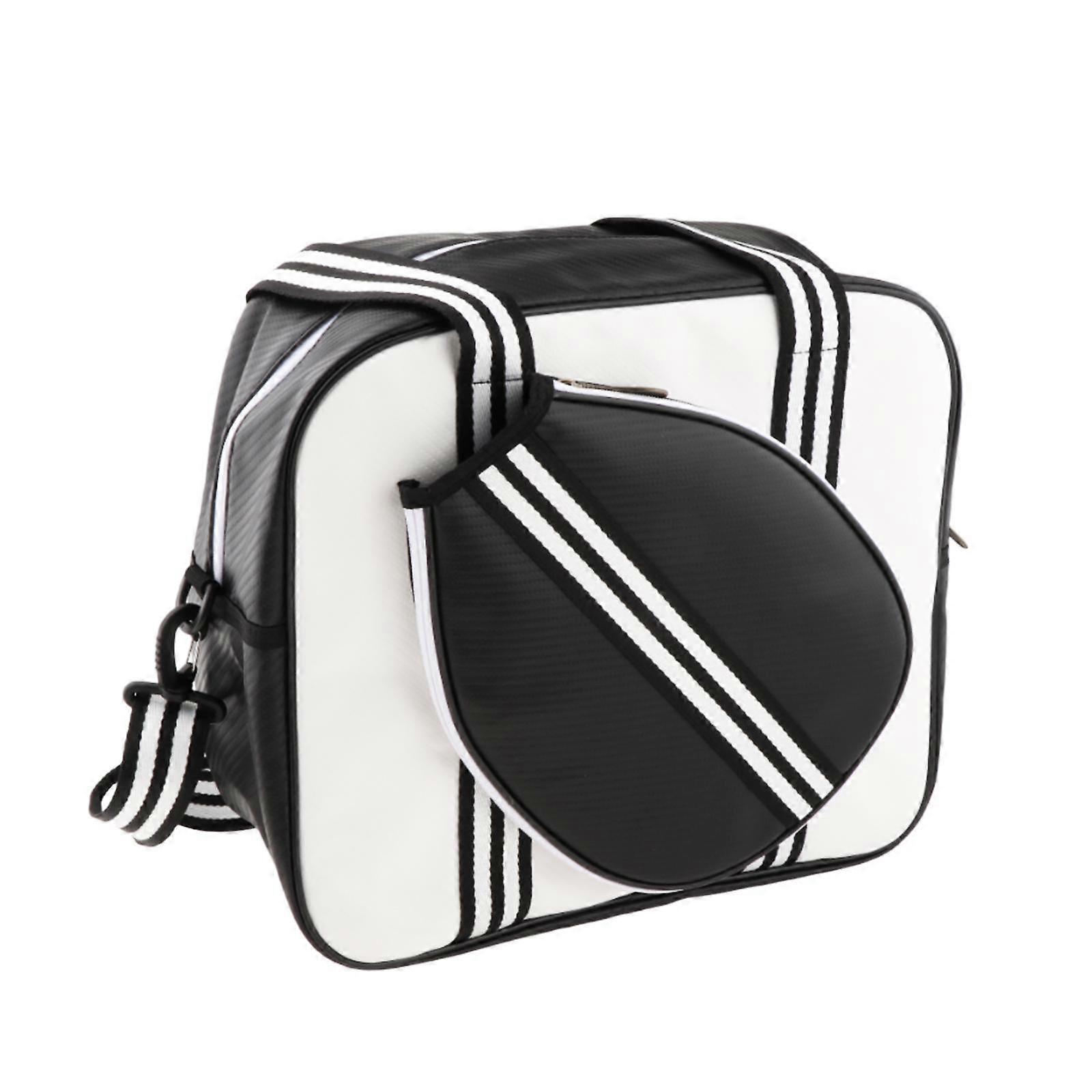 Pickleball Paddle Shoulder Tote Bag with Paddle Pocket Pickleball Racket Bag