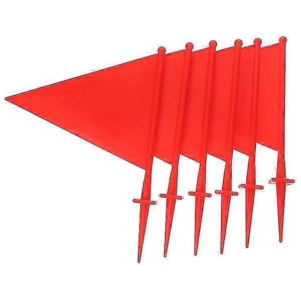 6pcs Marking Flags Lawn Sprinkler Irrigation Flags Mini Marking Flag Triangle Marking Flag For Industrial