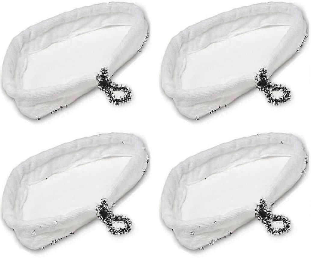 4pcs Home Clean Steam Mop Réutilisable Remplacement Microfibre Serviettes de nettoyage Chiffons lavables